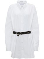 JW Anderson chemise en cuir à détail de cadenas - Blanc