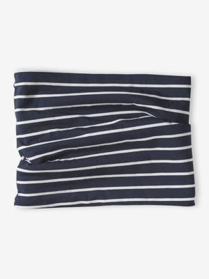 Bedrukte jongens snood gevoerd met sherpa marineblauw