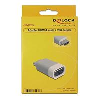 Delock Adapter HDMI-A St > VGA-aansluiting (schroefloos)