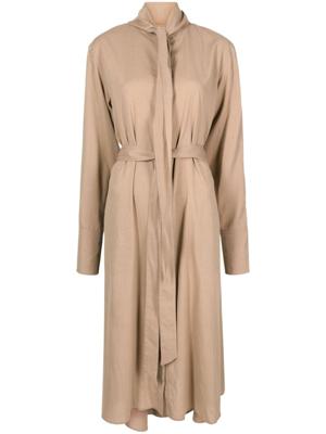 Peter Do Button-down jurk met ceintuur - Beige