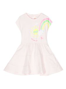 Billieblush robe en coton à imprimé arc-en-ciel - Rose