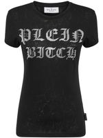 Philipp Plein Sexy Pure Gothic Plein crystals-embellishment burn out T-shirt - Noir