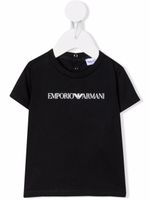 Emporio Armani Kids t-shirt à logo imprimé - Bleu