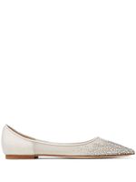 Jimmy Choo ballerines Love à ornements en cristal - Blanc - thumbnail