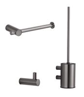 Saniclear Academy toiletaccessoiresset 3-delig verouderd ijzer - gunmetal