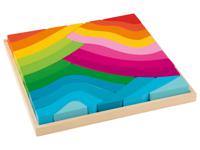 Playtive Houten speelstenen (Regenboog puzzelbox)