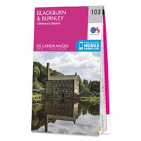 Wandelkaart - Topografische kaart 103 Landranger Blackburn & Burnley,