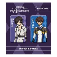 Code Geass Lelouch of the Re:surrection Pin Badges 2-Pack Lelouch & Suzaku - thumbnail