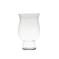 Transparante Home-basics Hurricane Vaas/vazen Van Glas 34 X 21 Cm - Bloemen/takken/boeketten Vaas Voor Binnen Gebruik