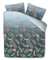 Dekbedovertrek Birdy Bowi - Eenpersoons (140x220 cm) - Blauw Polyester-katoen - Dessin: Natuur - Fresh and Co - Dekbed-Discounter.nl - thumbnail