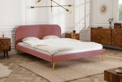 Bed Famous Roze Goud 140x200cm Fluweel - 39693
