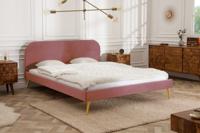 Bed Famous Roze Goud 140x200cm Fluweel - 39693