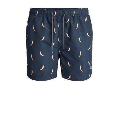 JACK & JONES JEANS INTELLIGENCE zwemshort Bali met all over print donkerblauw JACK & JONES JEANS INTELLIGENCE zwemshort Bali met all over print donkerblauw