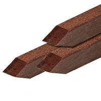 Paal hardhout geschaafd gepunt 6,5x6,5x250 cm Tuindeco - Tuindeco