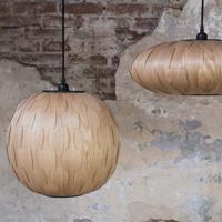 Dutchbone Hanglamp Bond Rond, 40cm - Hout - thumbnail