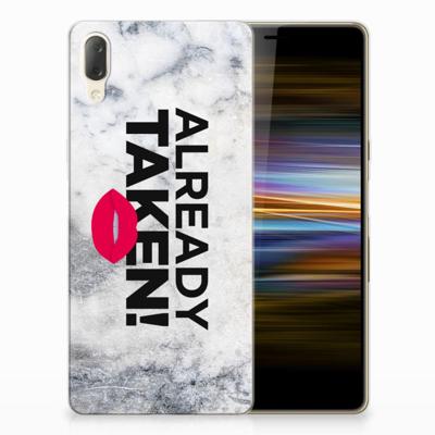 Sony Xperia L3 Siliconen hoesje met naam Already Taken White Sony Xperia L3 Siliconen hoesje met naam Already Taken White