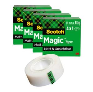 Scotch 7100027116 kantoortape 33 m Transparant 4 stuk(s)