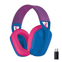 Logitech G G435 LIGHTSPEED & Bluetooth draadloze gaming headset - Lichtgewicht, over-ear, ingebouwde microfoons, 18 uur batterij, compatibel met Dolby Atmos, PC, PS4, PS5, Switch, mobiel - Blauw