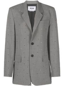 MSGM blazer boutonné à revers crantés - Gris