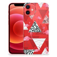 iPhone 12 Mini TPU Hoesje Flamingo Triangle - thumbnail