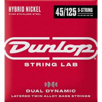 Dunlop DBHYN45125 String Lab Dual Dynamic Hybrid Nickel .045-.125 low tension snarenset voor 5-snarige basgitaar - thumbnail