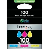 Lexmark 14N0849 100 inktpatronen driekleurig 3-pack