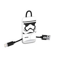 Tribe Star Wars USB naar Lightning Sync & Charge Kabel voor Apple iPhone (Apple MFi gecertificeerd), 22 cm - Stormtrooper