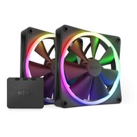 NZXT F140 RGB TWIN Computer behuizing, Processor Ventilator 14 cm Zwart 2 stuk(s) - thumbnail