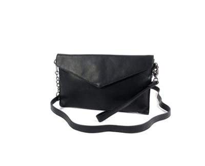 Chique dames envelop clutch schoudertas zwart
