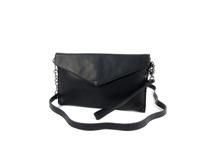 Chique dames envelop clutch schoudertas zwart