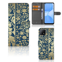 OPPO A73 5G Hoesje Beige Flowers - thumbnail