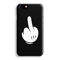 Middle finger black: Volledig Geprint iPhone 7 Hoesje - thumbnail