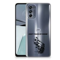 Motorola Moto G62 5G Silicone-hoesje Gun Don't Touch My Phone - thumbnail