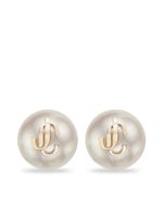 Jimmy Choo boucles d'oreilles à détail de perle - Blanc - thumbnail