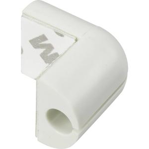 TRU COMPONENTS Kabelclip 1226941 Bundel-Ø (bereik) 9 mm (max) Voor hoekmontage Wit 1 stuk(s)