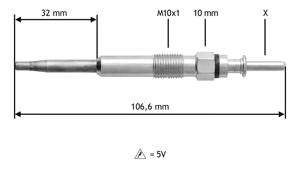 Gloeibougie VALEO, Spanning (Volt)5V, u.a. für Alpina, BMW