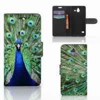 Huawei Ascend Y550 Telefoonhoesje met Pasjes Pauw