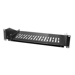 LogiLink SF2C45B 19 inch Apparaatbodem voor patchkast 2 HE Vast inbouw Geschikt voor kastdiepte: 600 mm Zwart