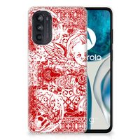 Silicone Back Case Motorola Moto G52/G82 Angel Skull Rood