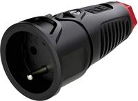 PCE 2410-src Veiligheidscontactkoppeling kunststof, rubber 230 V zwart IP20