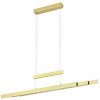 LED Hanglamp - Trion Trojan Up and Down - 54W - Aanpasbare Kleur - Rechthoek - Mat Goud - Aluminium