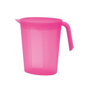 Juypal Schenkkan/waterkan - fuchsia roze - 1,75 liter - kunststof - L22 x H20 cm - met deksel   -