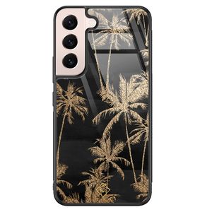 Samsung Galaxy S22 glazen hardcase - Palmbomen