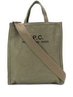 A.P.C. sac cabas à logo - Vert