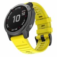 By Qubix - Siliconen bandje - Geel - Compatible met Garmin Tactix 8-51mm - Compatible Garmin bandje