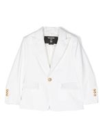 Balmain Kids blazer en laine vierge à simple boutonnage - Blanc