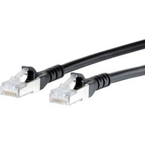 Metz Connect 1308452000-E RJ45 Netwerkkabel, patchkabel CAT 6A S/FTP 2.00 m Zwart Snagless 1 stuk(s)