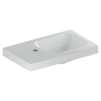 Geberit iCon fontein 53x31 cm, met kraangat en aflegvlak links, zonder overloop, wit