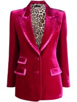 Philipp Plein blazer en velours à bords contrastants - Rose - thumbnail