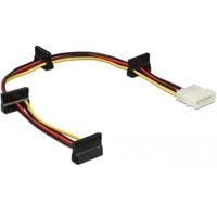 DeLock Kabel Power Molex 4-pins stekker > 4 x SATA 15-pins bus 40 cm
